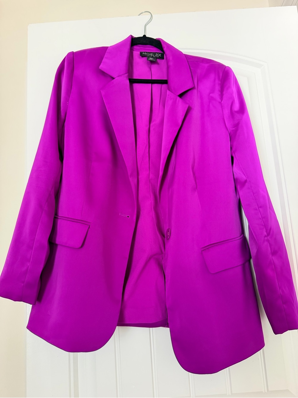 Rachel Zoe Bold Fuchsia Single-Button Blazer